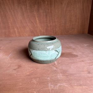 Wheel thrown and handmade small pottery vase